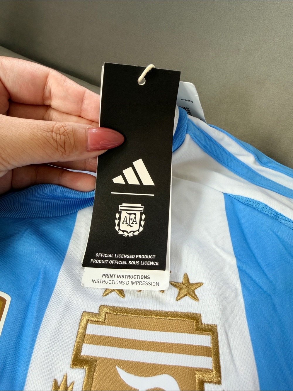 NEW MESSI Argentina 2024 ADIDAS JERSEY Home Football Soccer #10 100%AUTHENTIC - Picture 4 of 11